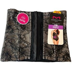 NWT Maidenform‎ Black Lace Waist Trainer Size Medium